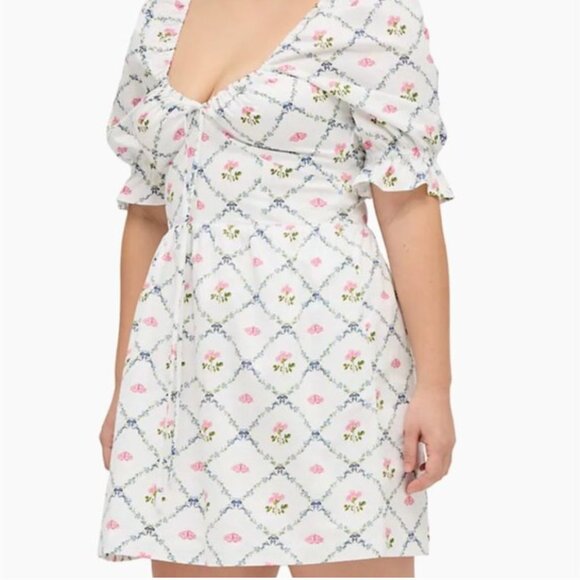 *NWT* Hill House Ophelia Mini Dress - Size L - Butterfly Trellis